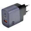 FORCELL F-ENERGY GaN VT-39 hálózati töltő Type C + USB A PD QC4.0 4A 45W , szürke