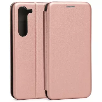  Beline Case Book Magnetic könyv Samsung Galaxy S23 Plus oldalra nyíló tok, rozéarany
