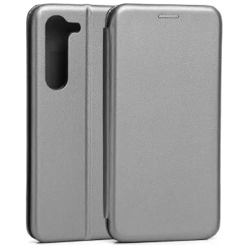   Beline Book Magnetic oldalra nyíló tok Samsung Galaxy S23 Plus, sötétszürke