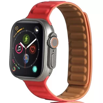 Beline Apple Watch óraszíj Mágneses 42/44/45/49mm, piros
