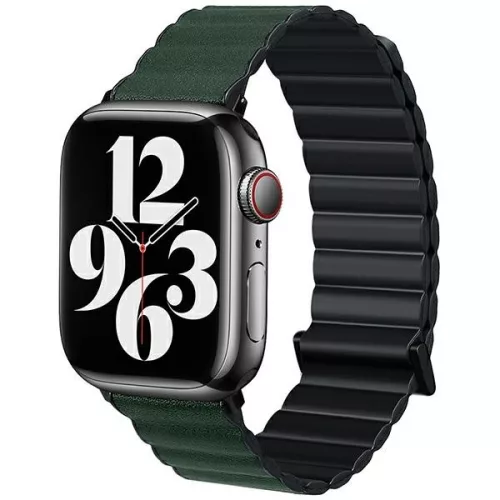 Beline óraszíj Apple Watch Magnetic Pro 38/40/41mm, fekete-zöld