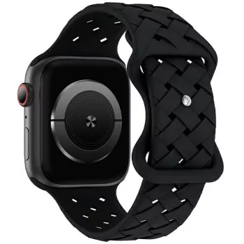   Beline óraszíj Apple Watch szilikon szőtt 38/40/41mm, fekete