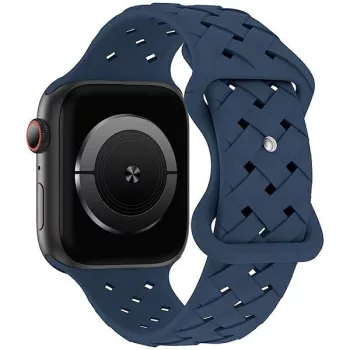   Beline Apple Watch óraszíj szilikon szőtt 42/44/45/49mm, kék