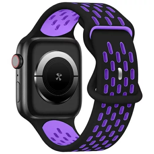 Beline Apple Watch New Sport szilikon óraszíj 42/44/45/49mm, fekete, lila