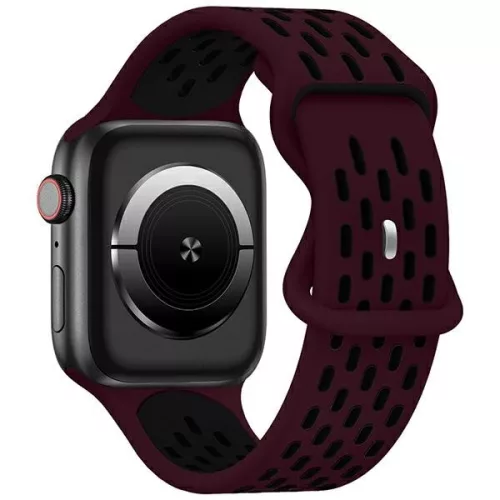 Beline óraszíj Apple Watch New Sport szilikon 42/44/45/49mm, bordó