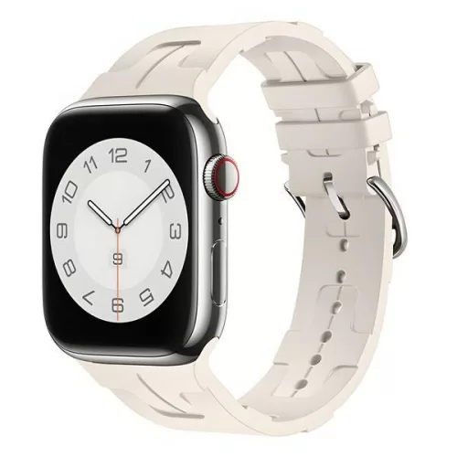 Beline óraszíj Apple Watch szilikon Ultra 38/40/41mm, bézs