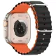 Beline Apple Watch óraszíj szilikon hullámok 38/40/41mm, fekete, narancssárga