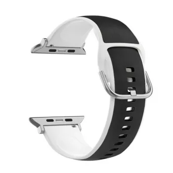   Beline Apple Watch óraszíj Silico bőr 38/40/41mm, fekete, fehér