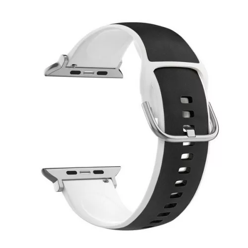 Beline Apple Watch óraszíj Silico bőr 42/44/45/49mm, fekete, fehér