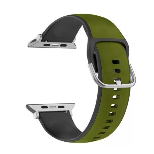 Beline óraszíj Apple Watch Silico bőr 42/44/45/49mm, zöld