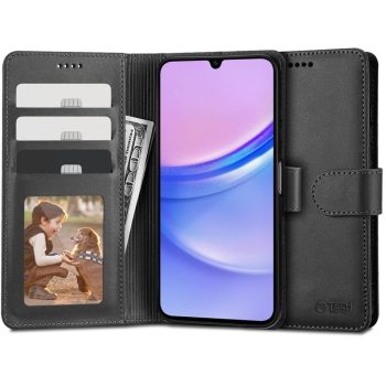   Tech-Protect Wallet case Samsung Galaxy A15 4G / 5G tok, fekete