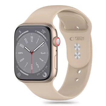   TECH-PROTECT Óraszíj SILICONE APPLE WATCH 4/5/6/7/8/9/SE/ULTRA 1/2 (42/44/45/49 MM), barna