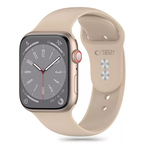 TECH-PROTECT Óraszíj SILICONE APPLE WATCH 4/5/6/7/8/9/SE/ULTRA 1/2 (42/44/45/49 MM), barna