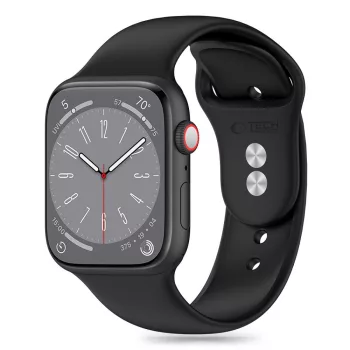   TECH-PROTECT Óraszíj SILICONE APPLE WATCH 4/5/6/7/8/9/SE (38/40/41 MM), fekete