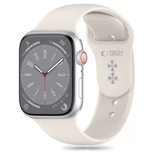 TECH-PROTECT Óraszíj SILICONE APPLE WATCH 4/5/6/7/8/9/SE (38/40/41 MM), bézs