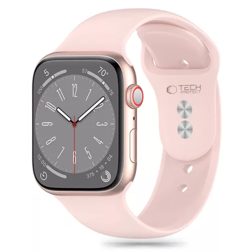 TECH-PROTECT Óraszíj SILICONE APPLE WATCH 4/5/6/7/8/9/SE (38/40/41 MM), rózsaszín
