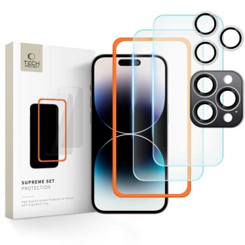   Tech-Protect Supreme Set tempered glass iPhone 16 Pro Maxtok, átlátszó (3 pcs.)