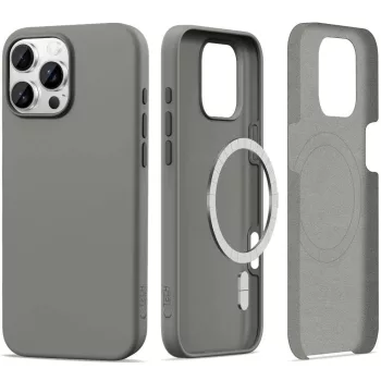   Tech-Protect Silicone MagSafe iPhone 16 Pro Case - tok, szürke