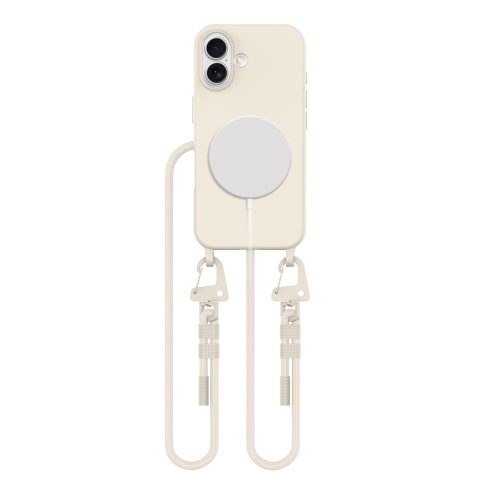 Tech-Protect MagNecklace MagSafe Case Lanyard iPhone 16 tok, bézs