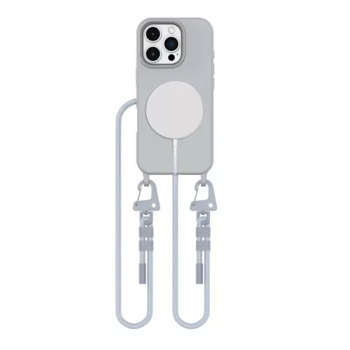 Tech-Protect MagNecklace MagSafe Case with Lanyard iPhone 16 Pro - tok, szürke