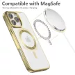 Tech-Protect MagFlex MagSafe iPhone 16 Pro Max Case, tok, átlátszó, arany kerettel