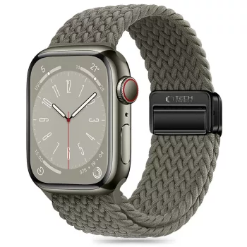   TECH-PROTECT Óraszíj NYLONMAG APPLE WATCH 4/5/6/7/8/9/SE/ULTRA 1/2 (42/44/45/49 MM), sötétzöld
