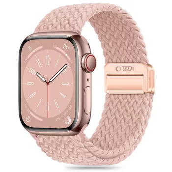   TECH-PROTECT Óraszíj NYLONMAG APPLE WATCH 4/5/6/7/8/9/SE/ULTRA 1/2 (42/44/45/49 MM), rózsaszín