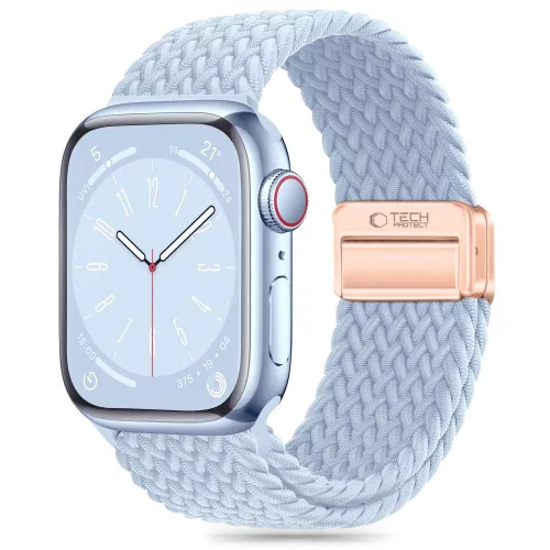 TECH-PROTECT Óraszíj NYLONMAG APPLE WATCH 4/5/6/7/8/9/SE (38/40/41 MM), világoskék