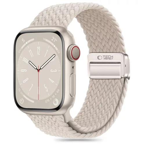 TECH-PROTECT Óraszíj NYLONMAG APPLE WATCH 4/5/6/7/8/9/SE (38/40/41 MM) NATURAL, szürke