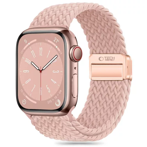 TECH-PROTECT Óraszíj NYLONMAG APPLE WATCH 4/5/6/7/8/9/SE (38/40/41 MM), rózsaszín