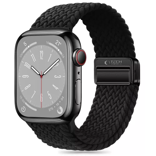 TECH-PROTECT Óraszíj NYLONMAG APPLE WATCH 4/5/6/7/8/9/SE (38/40/41 MM), fekete