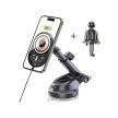 TECH-PROTECT MM15W-V6 MAGNETIC MAGSAFE DASHBOARD & VENT CAR MOUNT vezeték nélküli töltő 15W, fekete