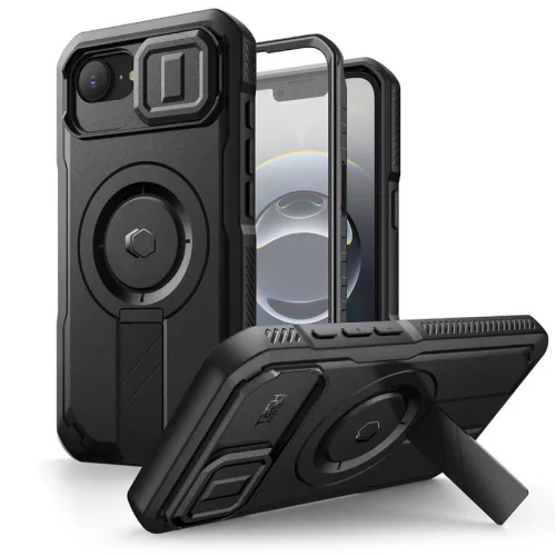 Tech-Protect Kevlar Magsafe Case iPhone 16e tok, fekete
