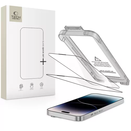 Tech-Protect Quick Set+ 2-pack tempered glass iPhone 14 Pro üvegfólia