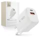 Tech-Protect NCA30 PD 30W QC3.0 USB-A / USB-C hálózati töltő, fehér