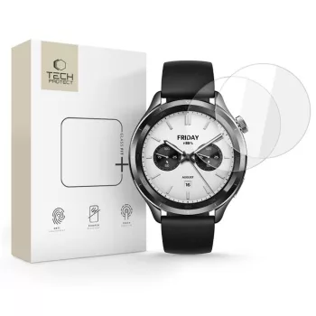   TECH-PROTECT GLASS FIT+ 2-PACK XIAOMI WATCH S4 (47 mm) CLEAR edzett üvegfólia