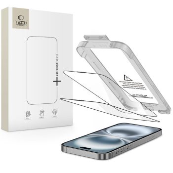  Tech-Protect Quick Set+ 2-pack tempered glass iPhone 17 edzett üvegfólia