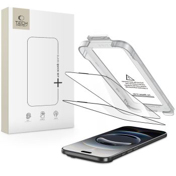   Tech-Protect Quick Set+ 2-pack tempered glass iPhone 17 Air edzett üvegfólia