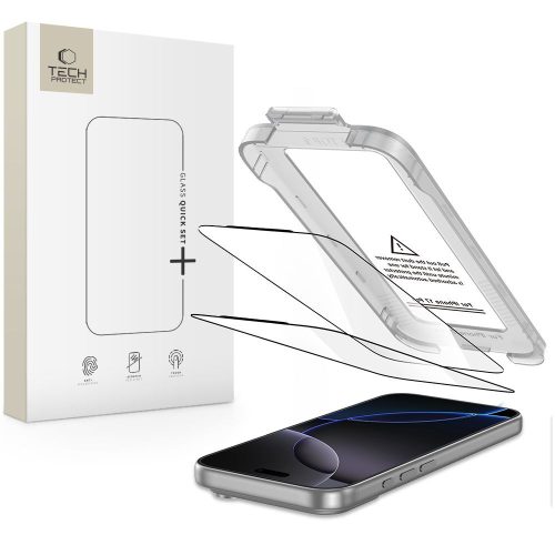 Tech-Protect Quick Set+ 2-pack tempered glass iPhone 17 Pro edzett üvegfólia