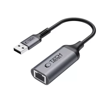   Tech-Protect UltraBoost USB-A 3.0 / Ethernet RJ45 1000 Mbps, adapter, fekete