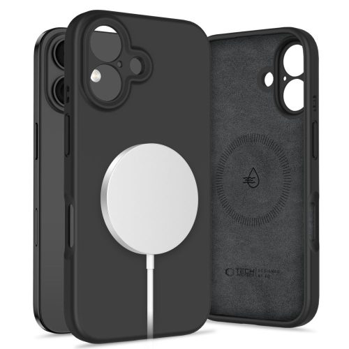 TECH-PROTECT LIQUID SILICONE MAGSAFE iPhone 16 tok, fekete