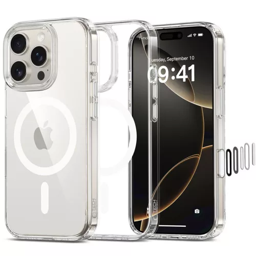 TECH-PROTECT FLEXAIR HYBRID CC MAGSAFE IPHONE 16 PRO tok, átlátszó