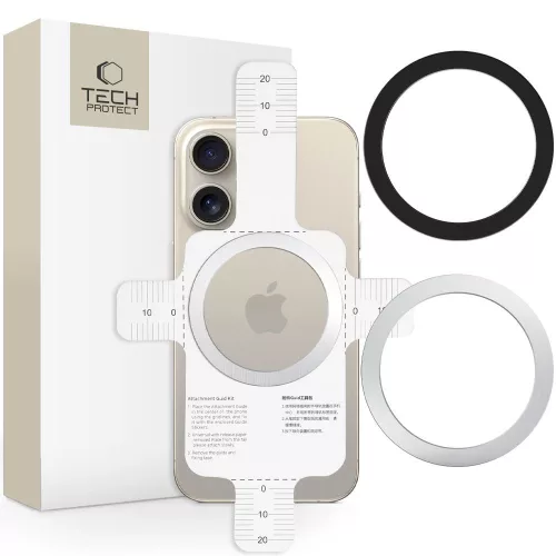 TECH-PROTECT MMP-110 2 az 1-ben mágneses MagSafe gyűrű ezüst/fekete