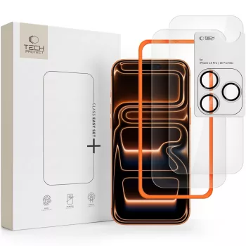 Tech-Protect Easy Set+ 3 db iPhone 18 Pro tok, átlátszó
