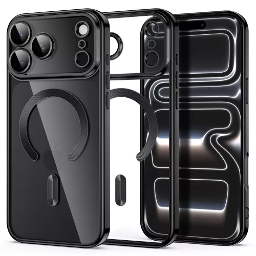 Tech-Protect MagFlex MagSafe iPhone 17 Pro / 18 Pro tok, fényes fekete