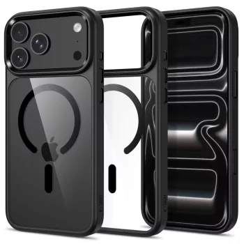   Tech-Protect MagMat MagSafe CC iPhone 17 Pro / 18 Pro tok, fekete-átlátszó
