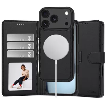  Tech-Protect Wallet MagSafe iPhone 17 Pro / 18 Pro tok, matt fekete
