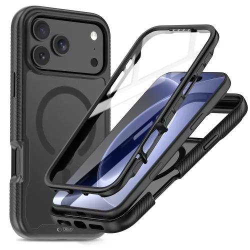 Tech-Protect Defense MagSafe iPhone 17 Pro Max / 18 Pro Max tok, matt fekete