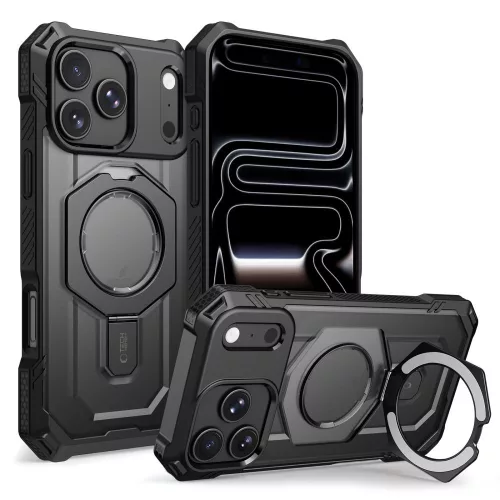 Tech-Protect Magforce MagSafe iPhone 17 Pro / 18 Pro tok, matt fekete