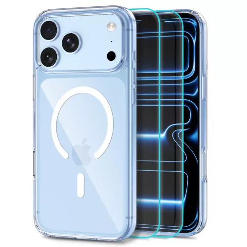Tech-Protect FlexAir Hybrid MagSafe + Glass 2 db iPhone 17 Pro Max / 18 Pro Max tok, átlátszó